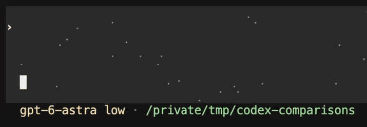 Codex terminal opening with animations